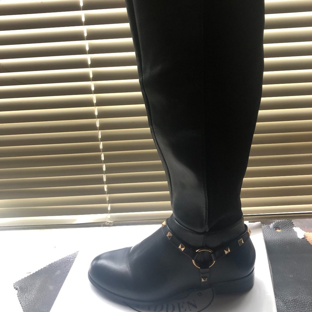 Ramara Black Knee-High Boots.